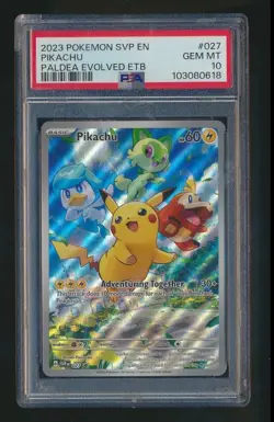 2023 POKEMON SVP EN PALDEA EVOLVED ETC DAMAGED SLAB PSA 10 PIKACHU - Image 1