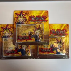 VINTAGE Yu-Gi-Oh! Staks 5 Battle Magnets Hanger Packs Lot Of 3 Sealed 2002 - Image 1