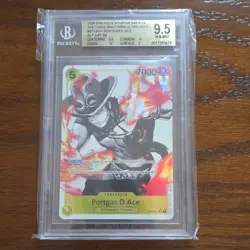 Bandai One Piece Portgas.D.Ace ST13-011 Alt Art SR Beckett 9.5 2024 - Image 1