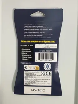 One Piece OP-01 Romance Dawn Sleeved Booster Pack Blue Bottom Pre Errata Sealed - Image 2