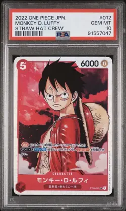 2022 One Piece Japanese MONKEY D. LUFFY Straw Hat Crew PSA 10 - Image 1