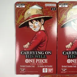 5x ENGLISH One Piece CCG: Carrying On His Will - Sleeved Booster Pack lot OP-13 - Image 2
