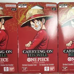 5x ENGLISH One Piece CCG: Carrying On His Will - Sleeved Booster Pack lot OP-13 - Image 3