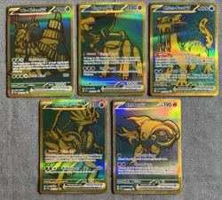 Pokemon Gold Hyper Rare Card Lot 5 of NM/M Cards Paldean Fates - Image 1
