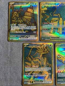 Pokemon Gold Hyper Rare Card Lot 5 of NM/M Cards Paldean Fates - Image 2