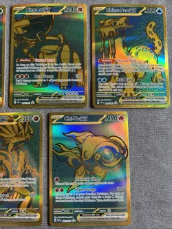 Pokemon Gold Hyper Rare Card Lot 5 of NM/M Cards Paldean Fates - Image 3
