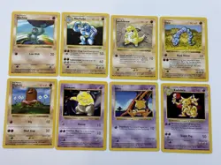 Shadowless Base Set Pokemon Lot 8 Cards - Image 1
