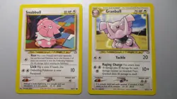 Snubbull 74/111 Granbull 37/111 Neo Genesis 2 Pokemon Card WOTC LP Nice - Image 1
