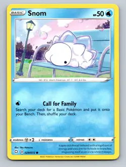 Snom Common Shining Fates #029/072 TCG Pokemon Card NM - Image 1