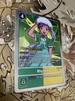 Digimon Card Game Pre-Release Foil Rhythm BT17-089 Secret Crisis - Image 1