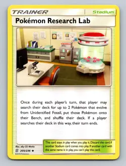 Pokemon Research Lab Uncommon SM - Unified Minds #205/236 TCG Pokemon Card - Image 1