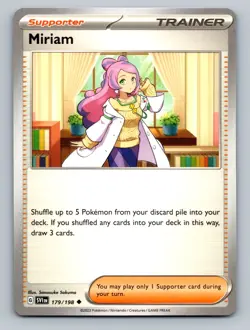 Miriam Uncommon SV01: Scarlet & Violet Base Set #179/198 tcg Pokemon Card NM - Image 1