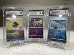 Pokemon Eeveelutions TCG Lot Of 3 CGC Graded Cards Gem Pack Volume 2 - Image 1