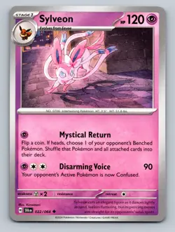Sylveon Uncommon SV: Shrouded Fable #022/064 tcg Pokemon Card NM - Image 1