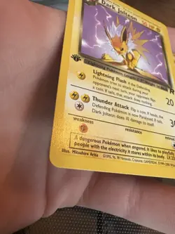1st Edition Dark Jolteon Vintage 38/82 Team Rocket Pokemon Card NM/M Rare - Image 3