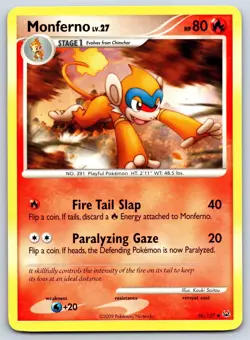 Monferno - Platinum 56/127 Kouki Saitou Vintage Pokemon TCG Card LP - Image 1