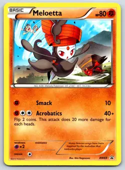 Meloetta - EX Power Tins BW69 Black Star Promo Black White Pokemon TCG Card LP - Image 1