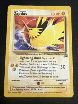 Wizards of the Coast (WotC) Black Star Promo Pokemon Card Lot: Zapdos & Mew - Image 2