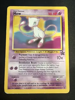 Wizards of the Coast (WotC) Black Star Promo Pokemon Card Lot: Zapdos & Mew - Image 4