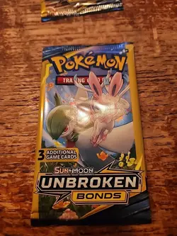 7 - Sun & Moon-Unbroken Bonds 3 card Pokemon Booster Packs - Image 4