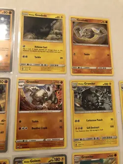 Lot of 10 Geodude Golem and Graveler Pokemon Cards - Image 4