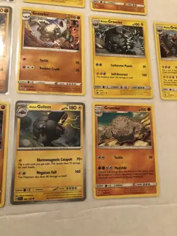 Lot of 10 Geodude Golem and Graveler Pokemon Cards - Image 5