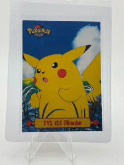 Pokemon Card TV2 #25 Pikachu TOPPS Series 1 TV Animation Non-Holo LP - Image 1