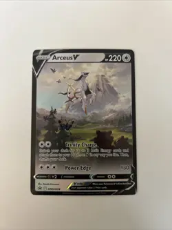 Pokemon Arceus v TCG SWSH204 Sword & Shield Promo Full Art Holo Card - Image 1