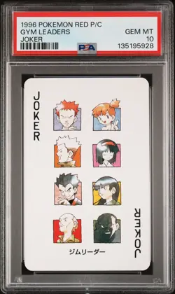 1996 Pokemon Red Version Playing Cards Joker Gym Leaders PSA 10 - Image 1