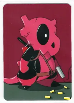 Pokemon Fanart CUBONE - DEAD POOL - Card by SPACED_OUT - Image 1