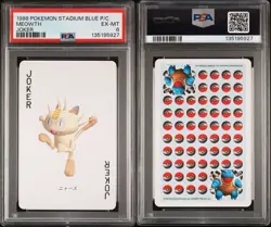 1998 Pokemon Stadium Blue Version Playing Cards Joker Meowth, PSA 6 - Image 3