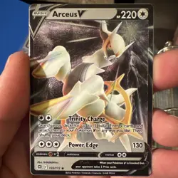 Pokemon TCG Metal Arceus v Star 123/172 Brilliant Stars Ultra Rare Holo Card - Image 1