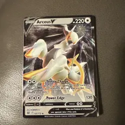 Pokemon TCG Metal Arceus v Star 123/172 Brilliant Stars Ultra Rare Holo Card - Image 4