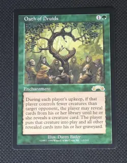 MTG Oath of Druids - Exodus - Rare - Vintage Magic The Gathering NM - Image 1