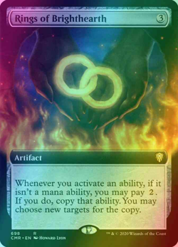 1x FOIL Rings of Brighthearth Extended Art Commander Legends NM MTG - Image 1