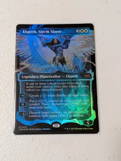 MTG Elspeth Storm Slayer - Ghostfire Showcase Foil - Tarkir: Dragonstorm NM - Image 1