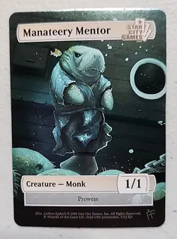 Star City Games MTG Foil Token Manateery Mentor Magic The Gathering - Image 1