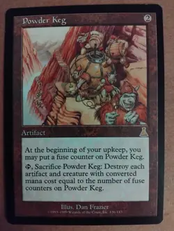 Powder Keg - Magic The Gathering MTG - Urza's Destiny Rare - LP - Reserved List - Image 1