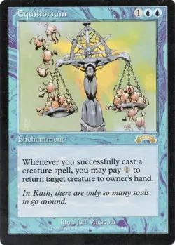 Equilibrium #32 Rare Blue Exodus MTG Magic Card NM Near Mint or Better - Image 1