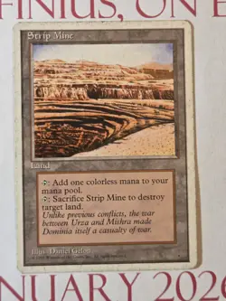 MTG Magic the Gathering Strip Mine - Fourth Edition MP - Image 2