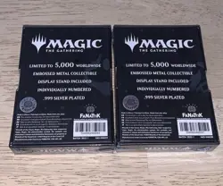 Ajani Goldmane Nicol Bolas Silver Plated Metal Card Magic The Gathering Fanattik - Image 2