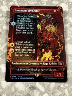 Summon: Brynhildr (Borderless) #366 FOIL MTG Final Fantasy FIN NM X1 - Image 1