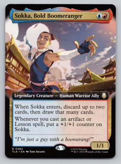 Sokka, Bold Boomeranger Extended Art - MTG- Avatar: The Last Airbender TLA - Image 1