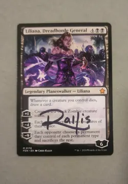MTG Magic Liliana, Dreadhorde General Signed Artist Proof X1 FDN Chris Rallis - Image 1