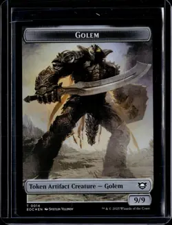 Golem 14 / Elemental 7 - Foil - Token - EOE - NM - MTG Magic the Gathering - Image 1