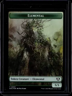 Golem 14 / Elemental 7 - Foil - Token - EOE - NM - MTG Magic the Gathering - Image 2