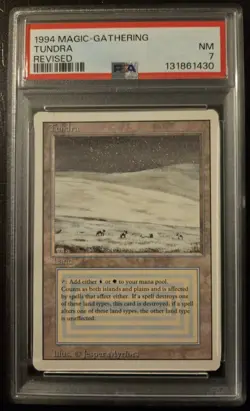 Magic: The Gathering Tundra Revised 1994 NM PSA 7 - Image 1