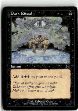Magic the Gathering 1999 Mercadian Masques Dark Ritual #129 - Image 1