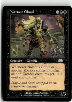 Magic the Gathering 2003 Legions Noxious Ghoul #77 - Image 1