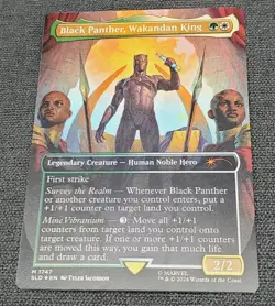 2024 MTG Secret Lair Marvel's Black Panther Rainbow Foil #1747 Wakandan King - Image 1